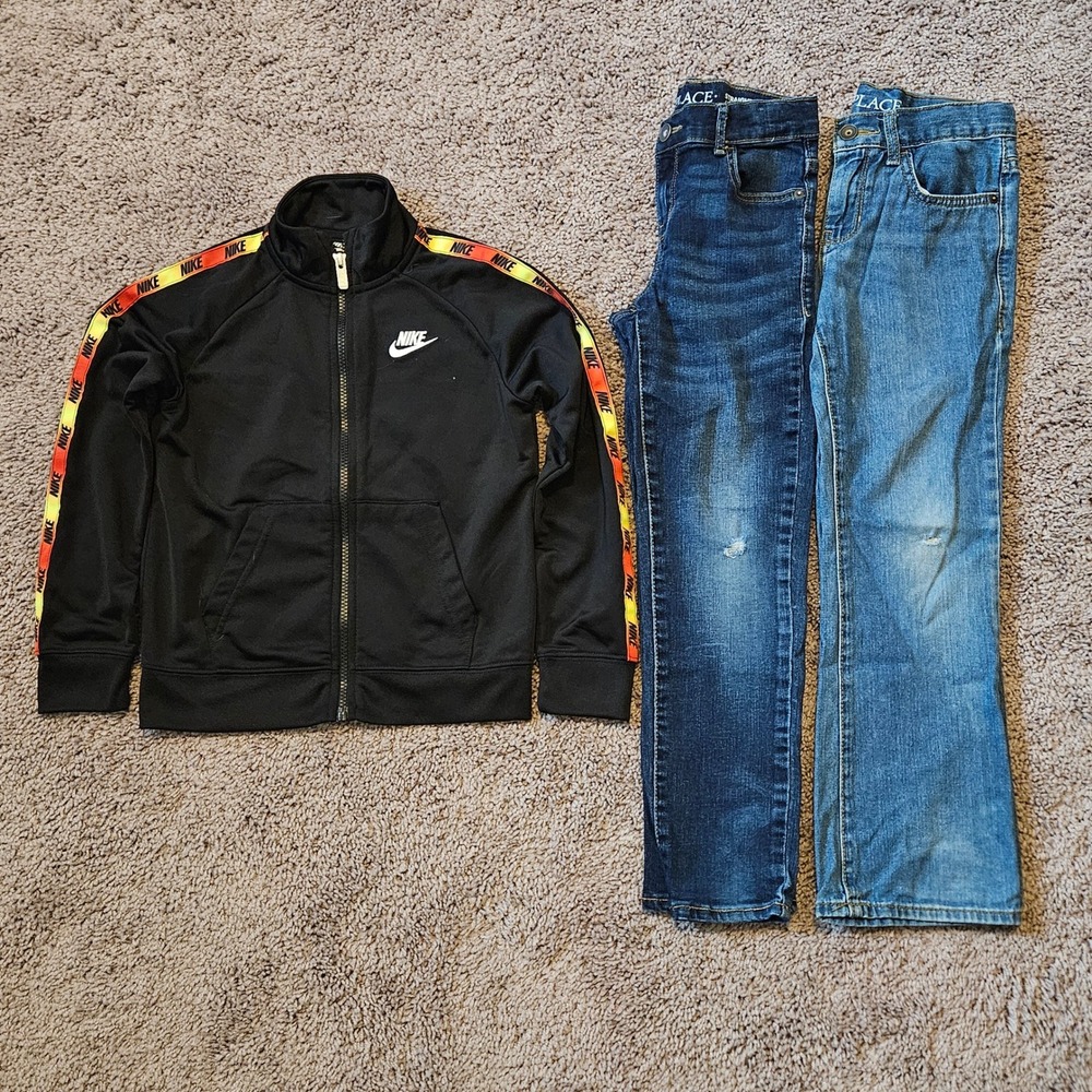 Nike Jacket Childrens Place Jeans Lot of 3 Boys Size 7 Tracksuit Denim Casual